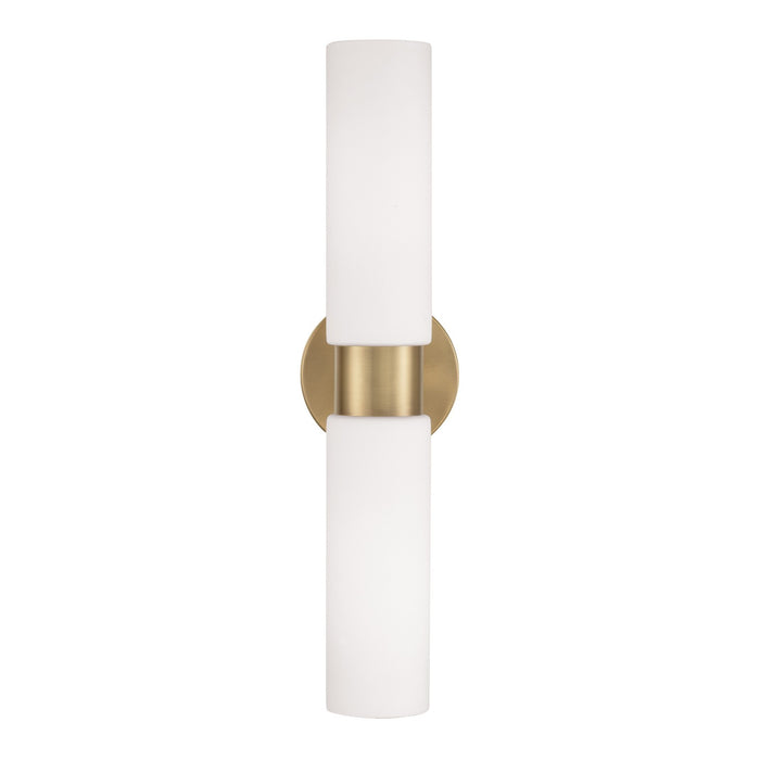 Capital Lighting 652621AD Two Light Wall Sconce, Aged Brass