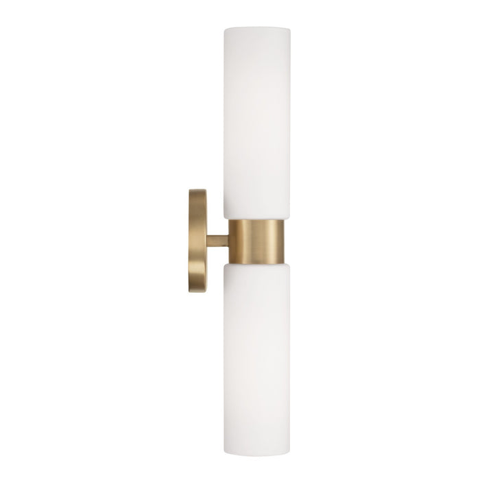 Capital Lighting 652621AD Two Light Wall Sconce, Aged Brass
