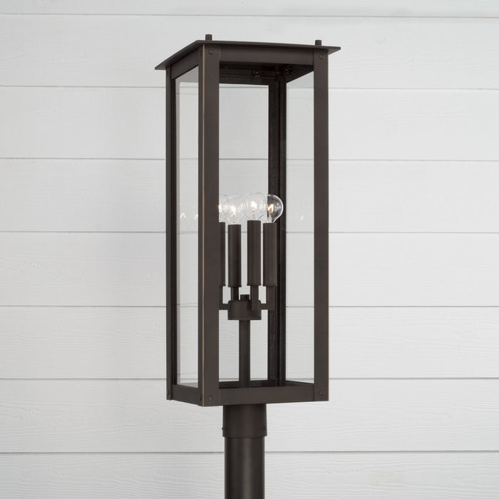 Capital Lighting 934643OZ Four Light Outdoor Post Lantern, Oiled Bronze