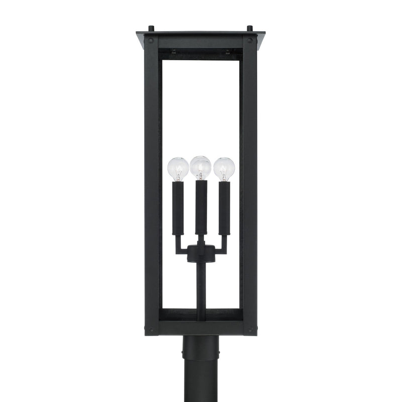 Capital Lighting 934643BK Four Light Outdoor Post Lantern, Black