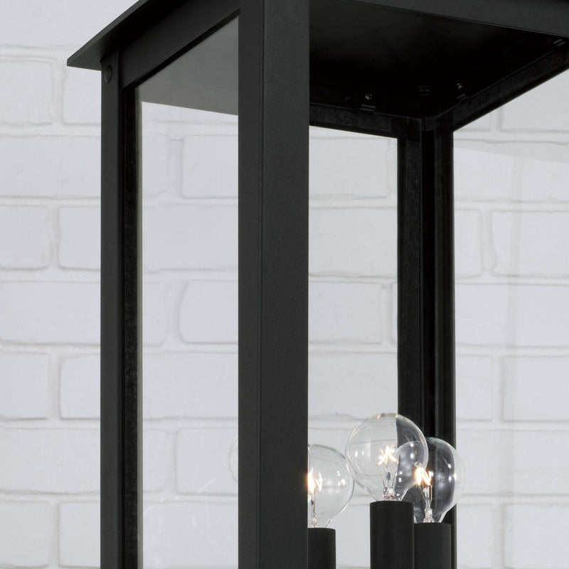 Capital Lighting 934643BK Four Light Outdoor Post Lantern, Black