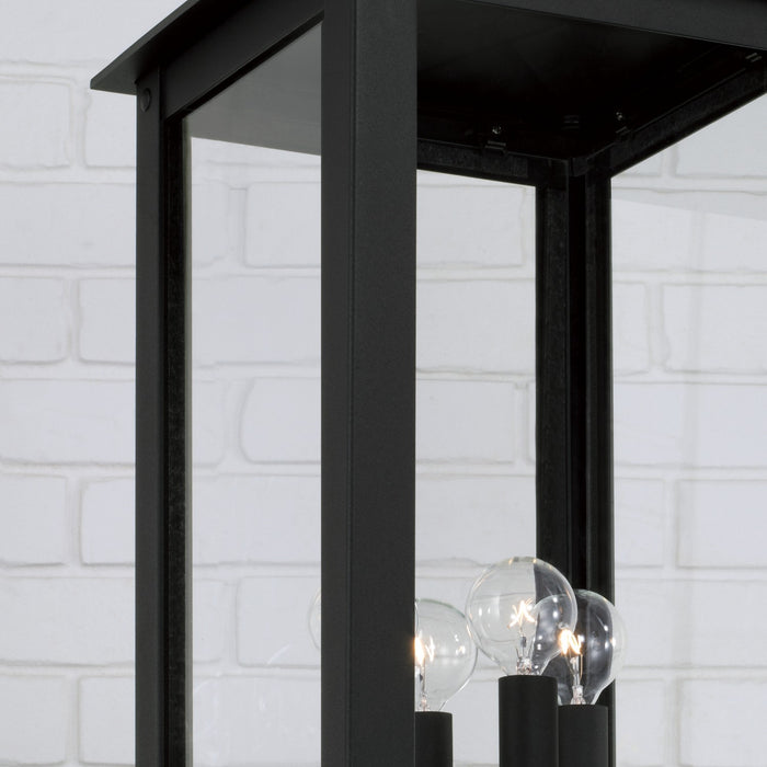 Capital Lighting 934643BK Four Light Outdoor Post Lantern, Black