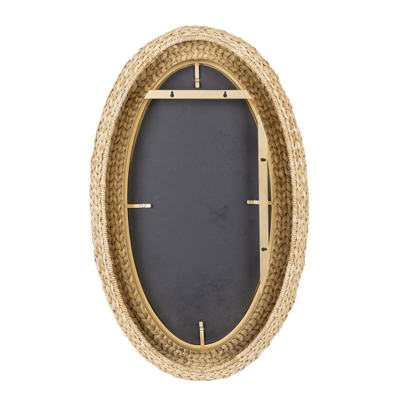 Varaluz 457MI24FGN Mirror, French Gold/Natural Seagrass
