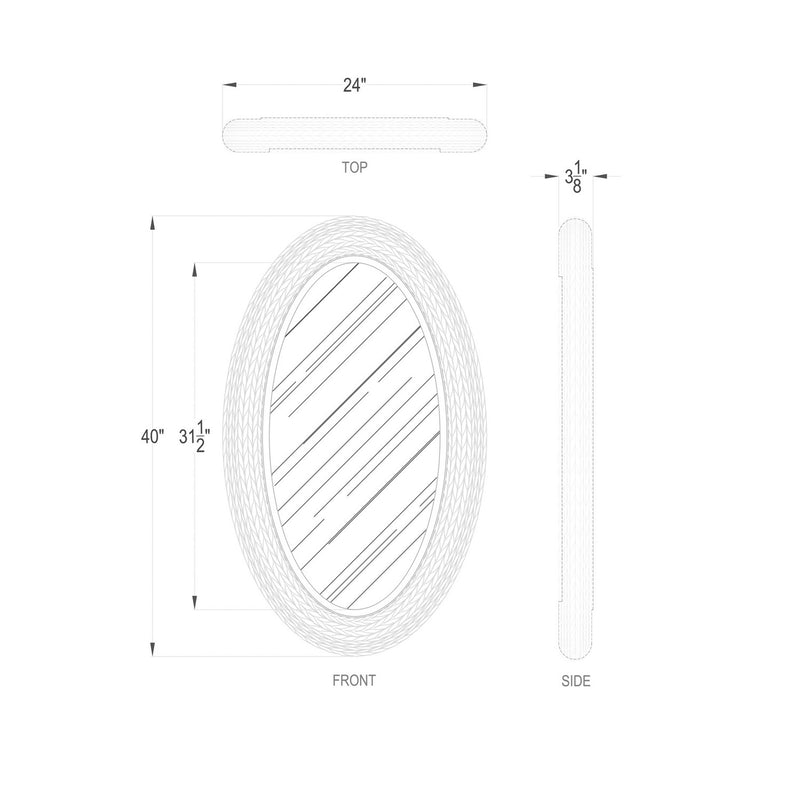 Varaluz 457MI24FGN Mirror, French Gold/Natural Seagrass