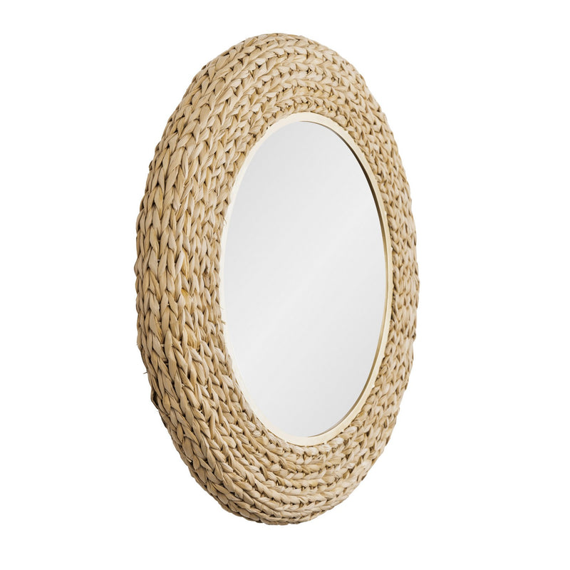 Varaluz 457MI30FGN Mirror, French Gold/Natural Seagrass