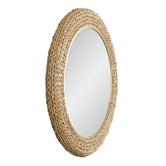 Varaluz 457MI40FGN Mirror, French Gold/Natural Seagrass
