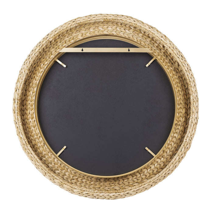 Varaluz 457MI40FGN Mirror, French Gold/Natural Seagrass