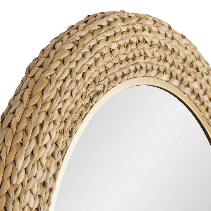Varaluz 457MI40FGN Mirror, French Gold/Natural Seagrass