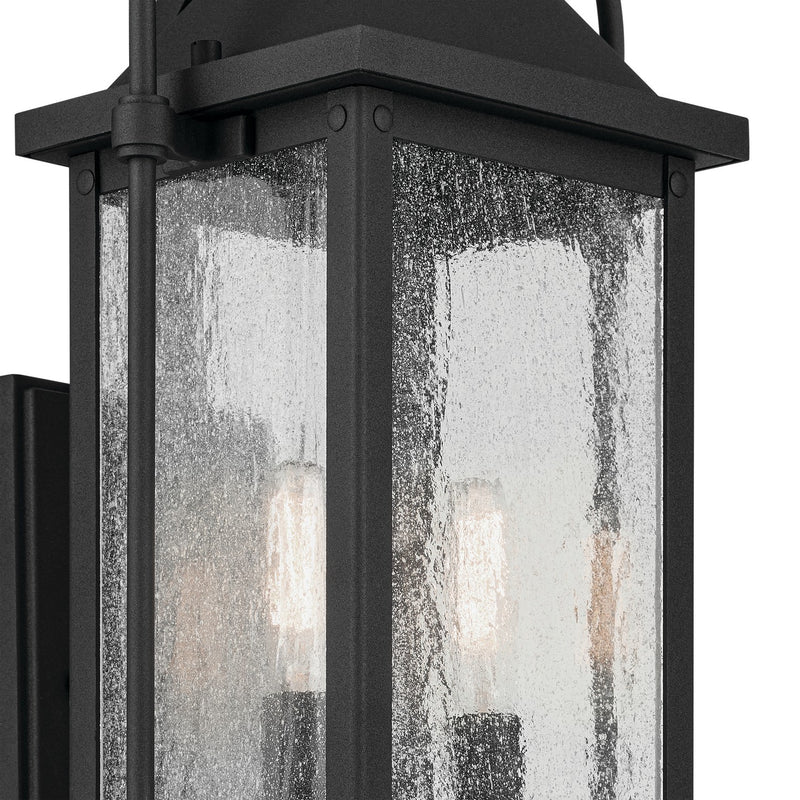 Kichler 49714BKT Two Light Outdoor Wall Mount, Textured Black