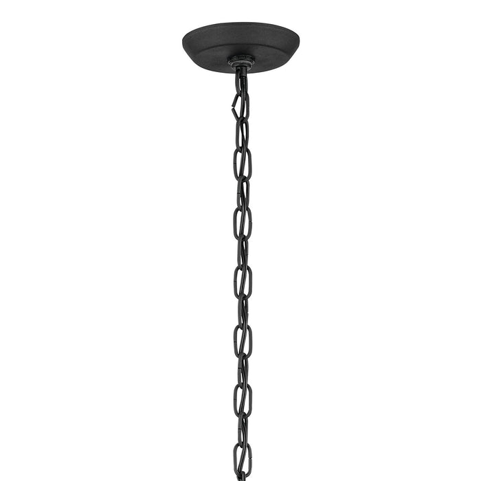 Kichler 49718BKT Four Light Outdoor Pendant, Textured Black