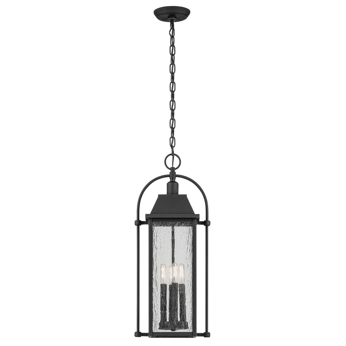 Kichler 49718BKT Four Light Outdoor Pendant, Textured Black