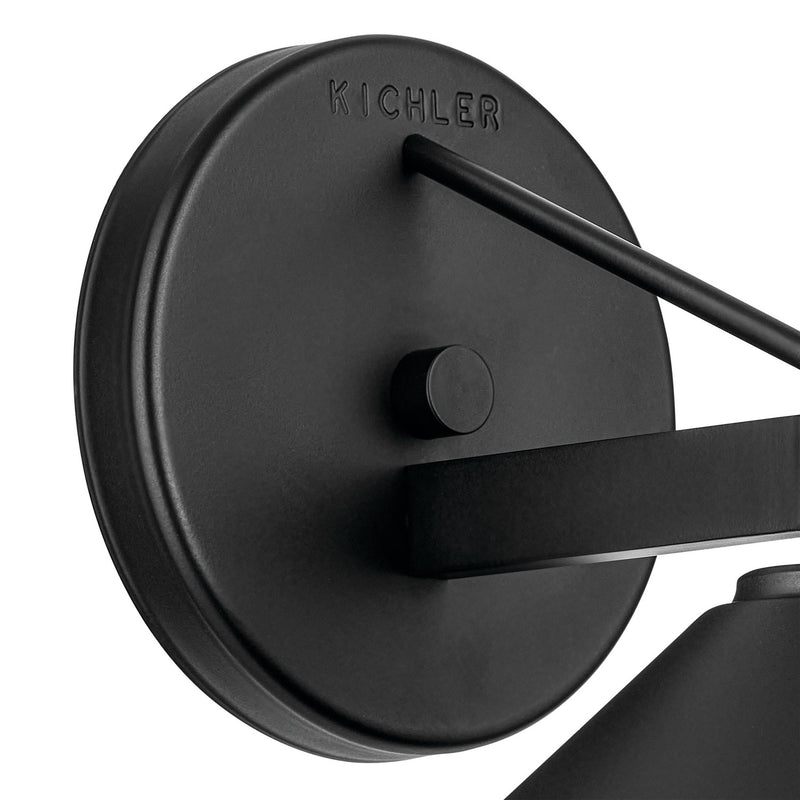 Kichler 49059BK One Light Outdoor Wall Mount, Black