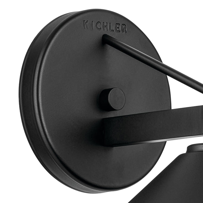 Kichler 49059BK One Light Outdoor Wall Mount, Black