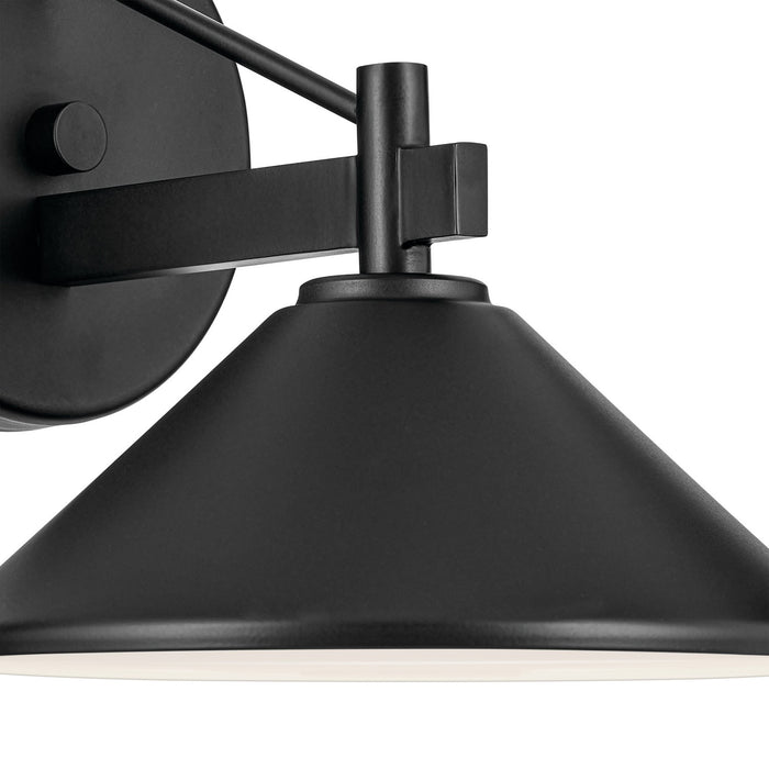 Kichler 49059BK One Light Outdoor Wall Mount, Black