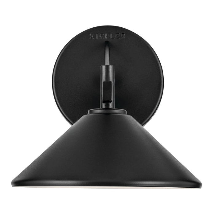 Kichler 49059BK One Light Outdoor Wall Mount, Black