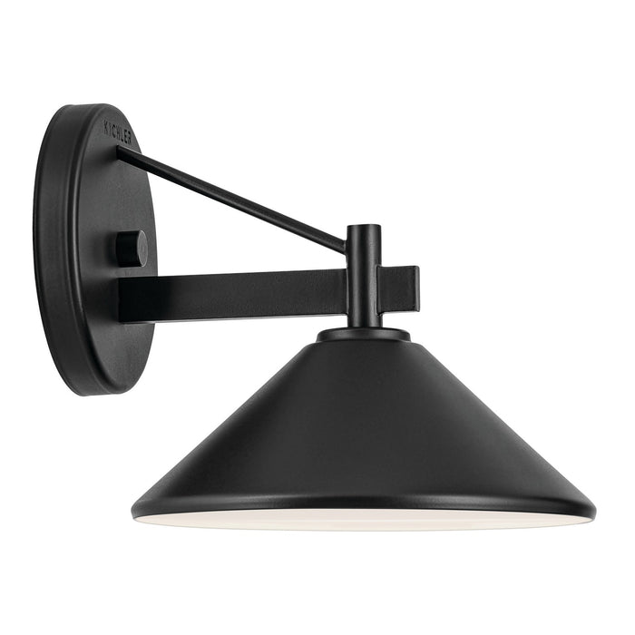 Kichler 49059BK One Light Outdoor Wall Mount, Black