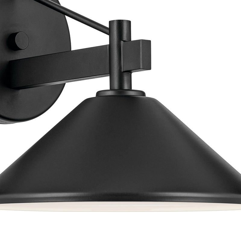 Kichler 49060BK One Light Outdoor Wall Mount, Black