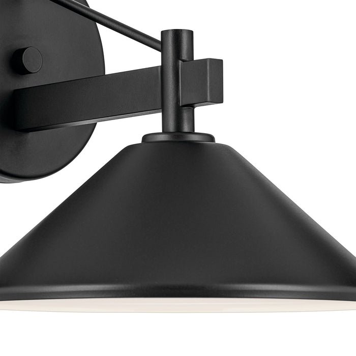 Kichler 49060BK One Light Outdoor Wall Mount, Black