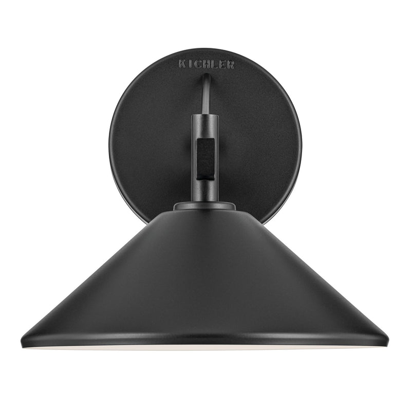 Kichler 49060BK One Light Outdoor Wall Mount, Black