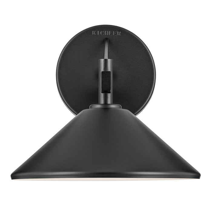 Kichler 49060BK One Light Outdoor Wall Mount, Black