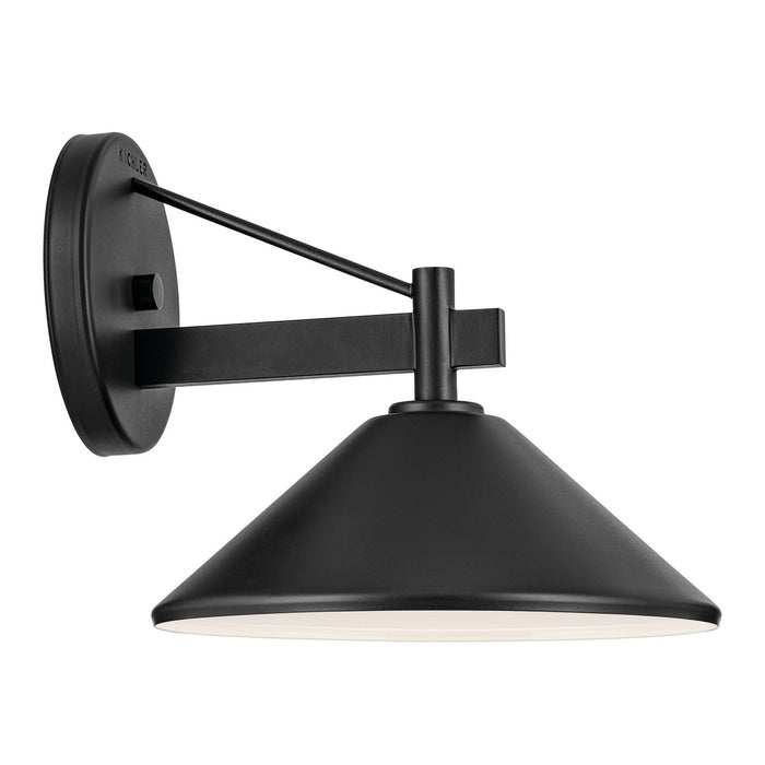 Kichler 49060BK One Light Outdoor Wall Mount, Black