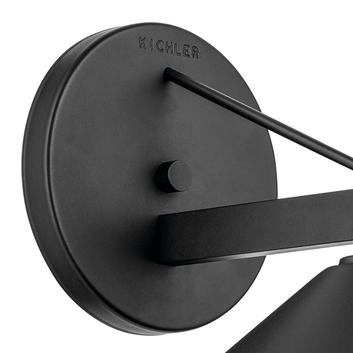 Kichler 49061BK One Light Outdoor Wall Mount, Black
