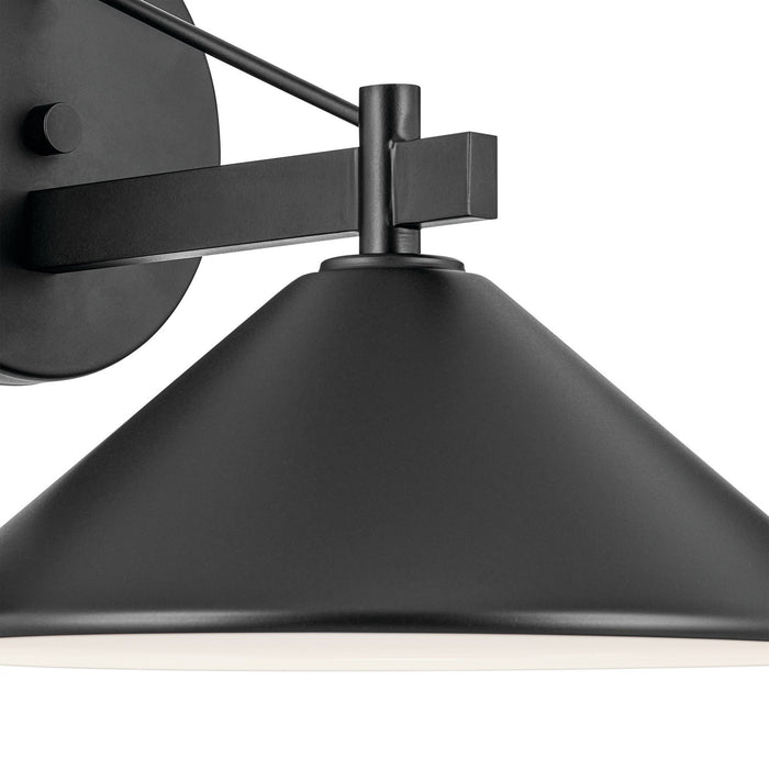 Kichler 49061BK One Light Outdoor Wall Mount, Black