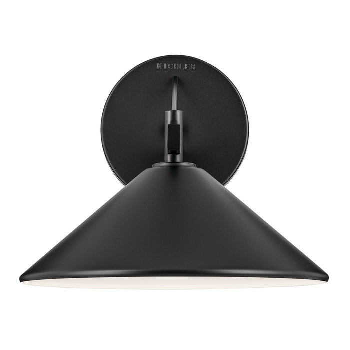 Kichler 49061BK One Light Outdoor Wall Mount, Black