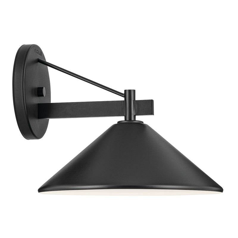 Kichler 49061BK One Light Outdoor Wall Mount, Black