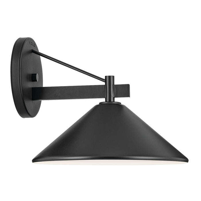 Kichler 49061BK One Light Outdoor Wall Mount, Black