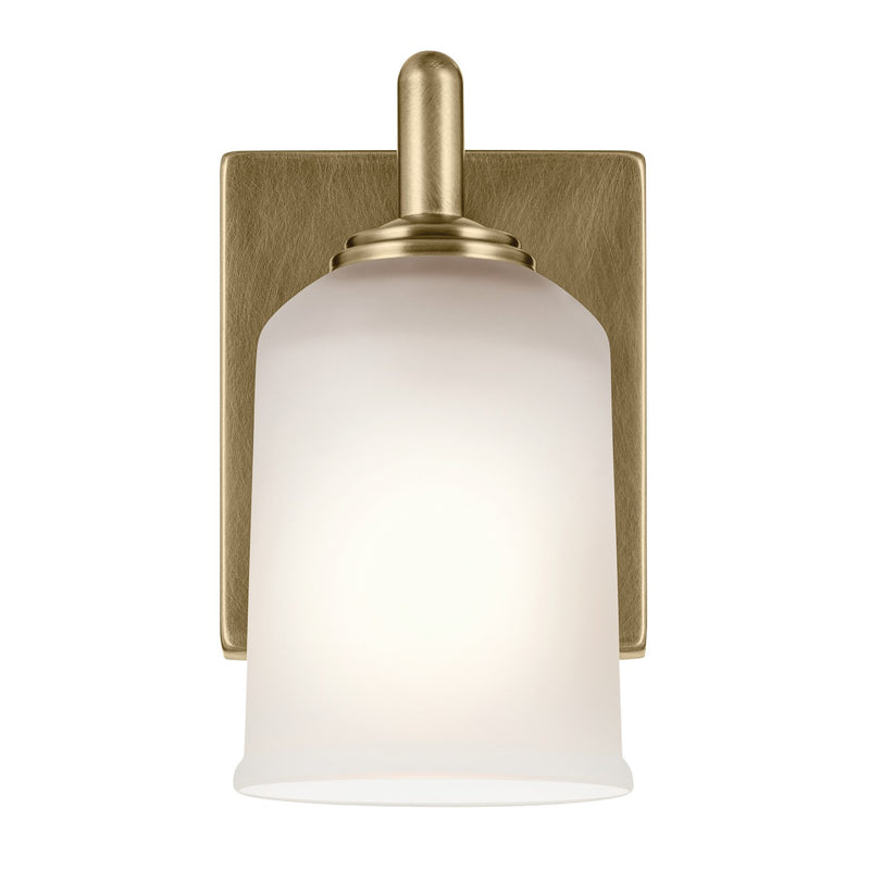 Kichler 45572NBR One Light Wall Sconce, Natural Brass