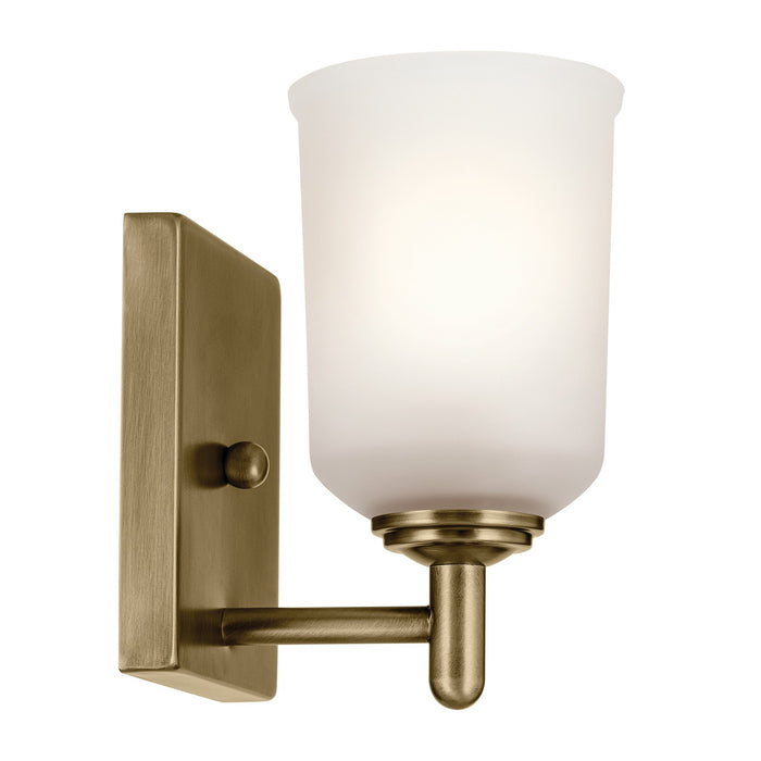 Kichler 45572NBR One Light Wall Sconce, Natural Brass