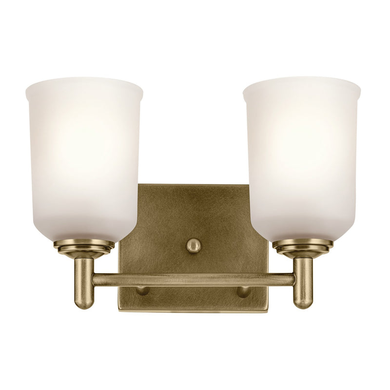 Kichler 45573NBR Two Light Bath, Natural Brass