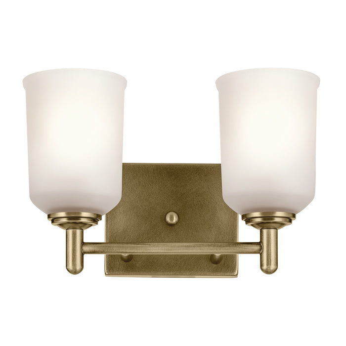 Kichler 45573NBR Two Light Bath, Natural Brass
