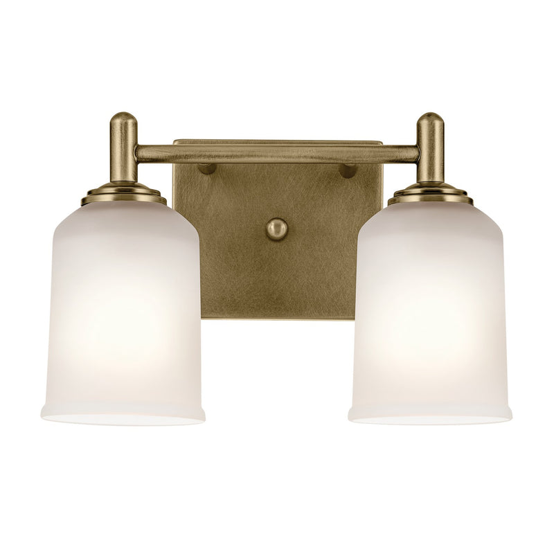 Kichler 45573NBR Two Light Bath, Natural Brass