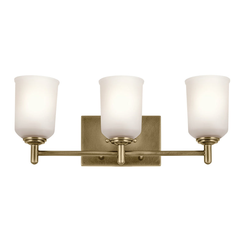 Kichler 45574NBR Three Light Bath, Natural Brass