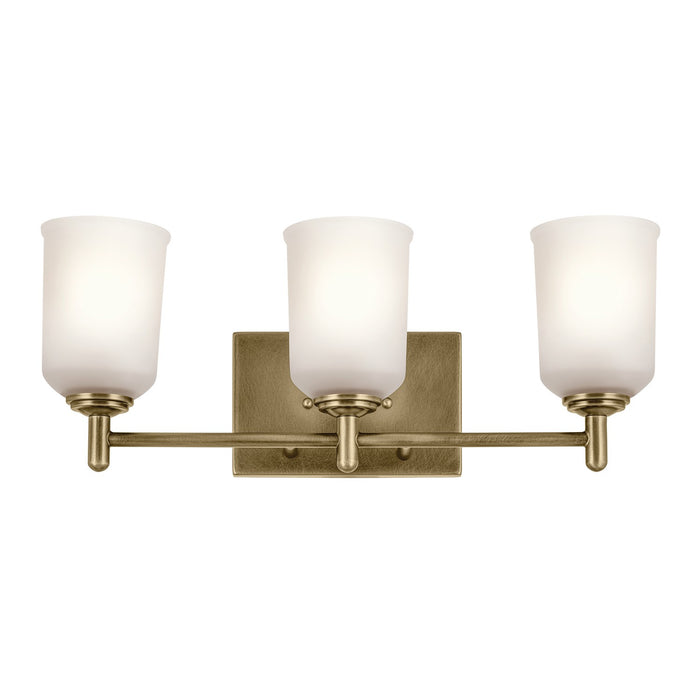 Kichler 45574NBR Three Light Bath, Natural Brass
