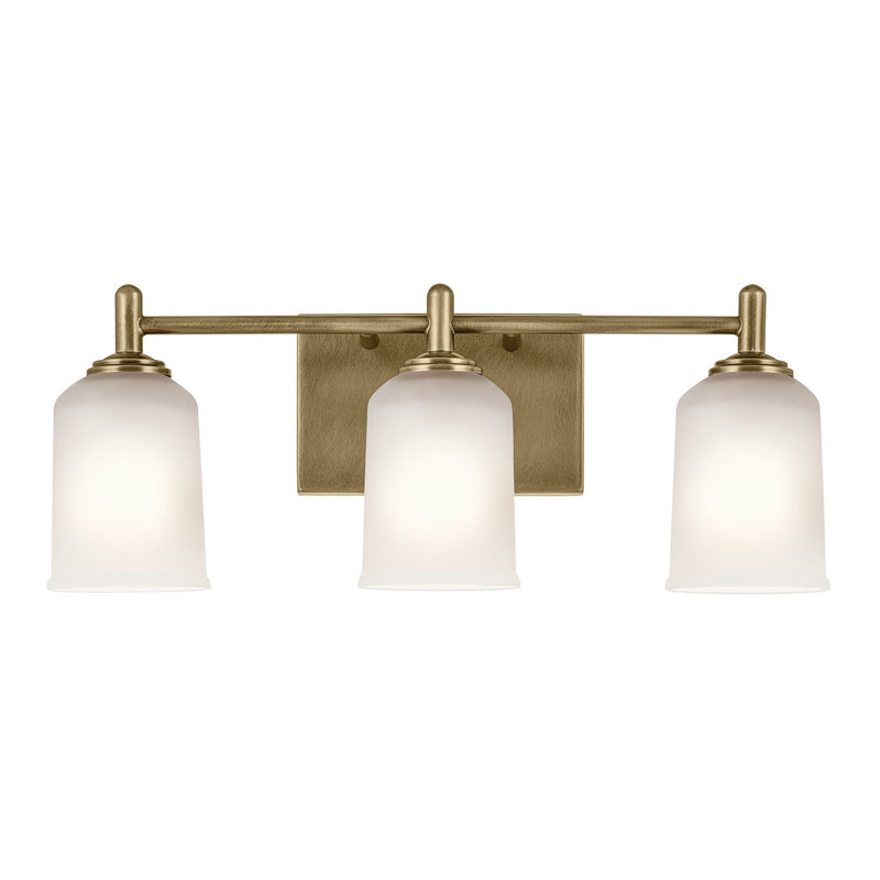 Kichler 45574NBR Three Light Bath, Natural Brass