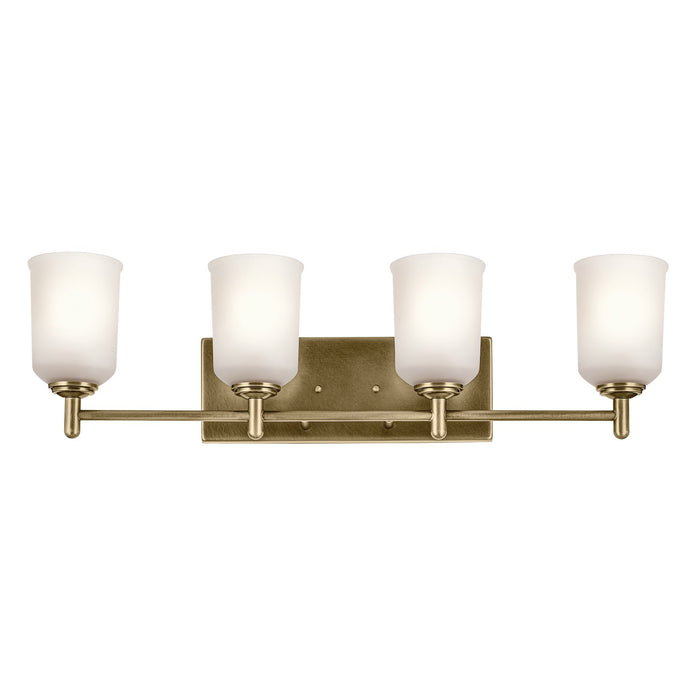 Kichler 45575NBR Four Light Bath, Natural Brass