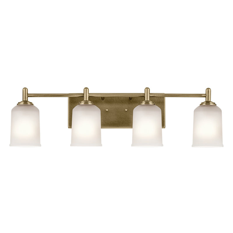 Kichler 45575NBR Four Light Bath, Natural Brass