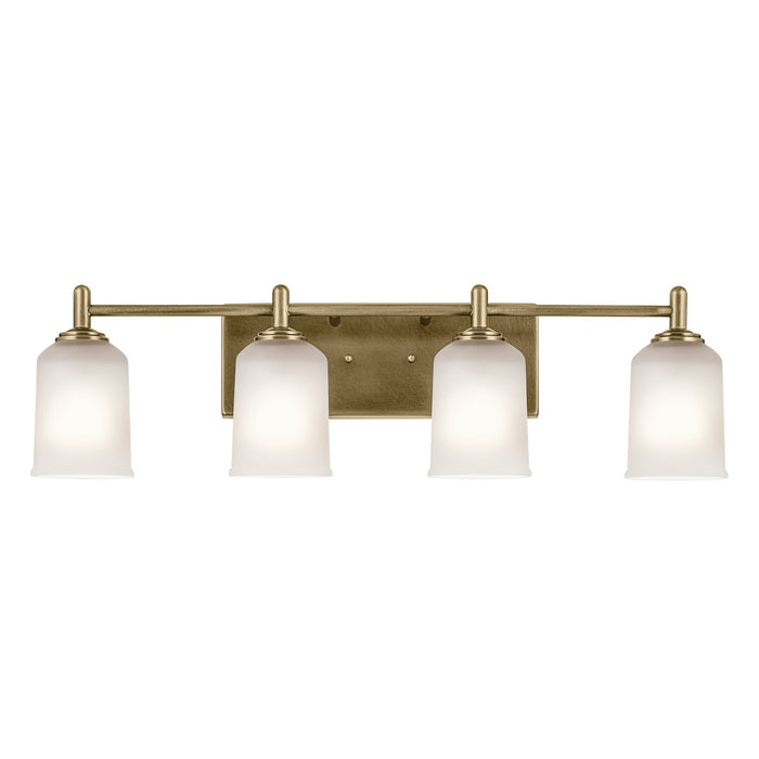 Kichler 45575NBR Four Light Bath, Natural Brass