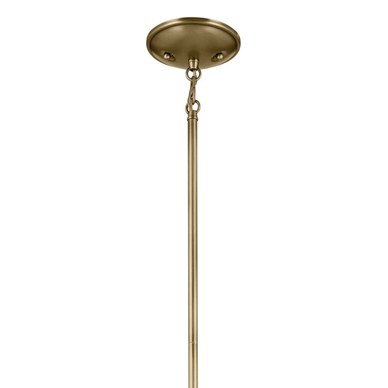 Kichler 43674NBR One Light Mini Pendant, Natural Brass