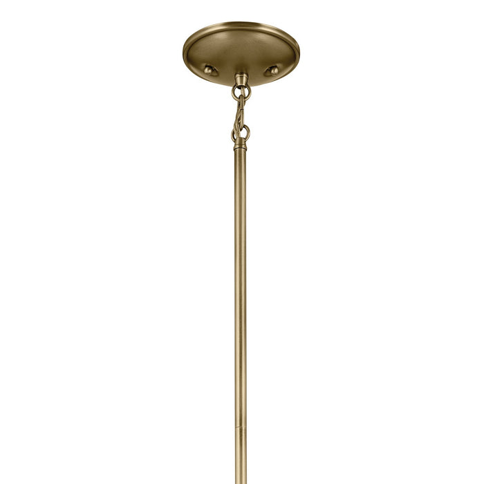 Kichler 43674NBR One Light Mini Pendant, Natural Brass