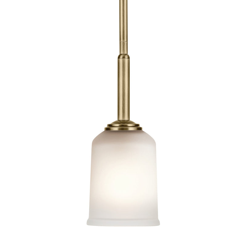 Kichler 43674NBR One Light Mini Pendant, Natural Brass