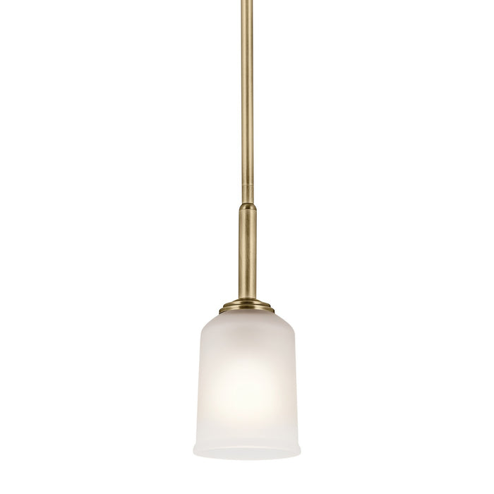 Kichler 43674NBR One Light Mini Pendant, Natural Brass