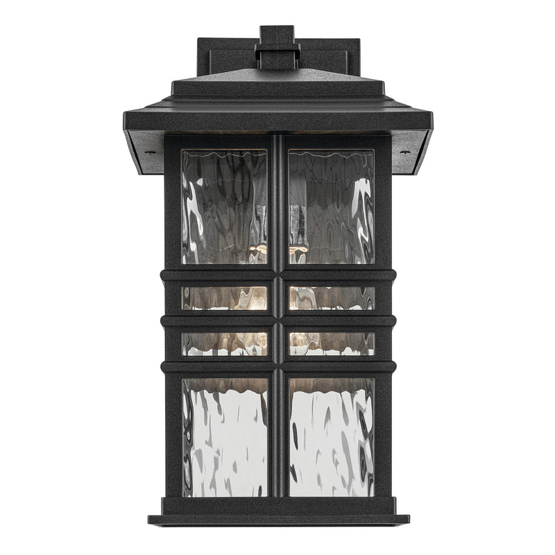 Kichler 49830BKT One Light Outdoor Wall Mount, Textured Black