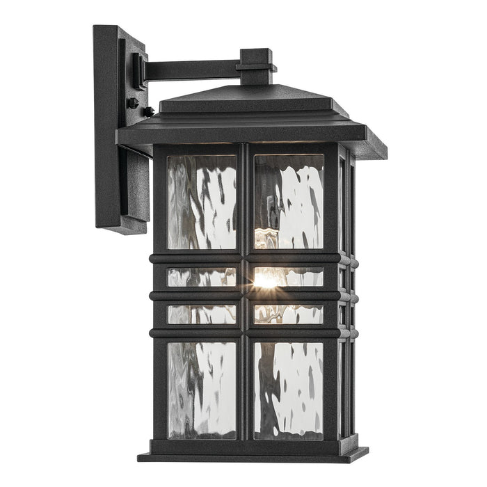 Kichler 49830BKT One Light Outdoor Wall Mount, Textured Black