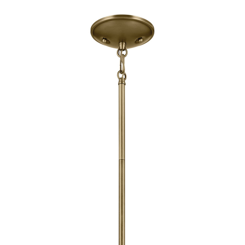 Kichler 43670NBR Three Light Mini Chandelier, Natural Brass