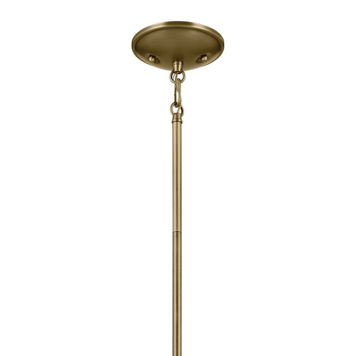 Kichler 43670NBR Three Light Mini Chandelier, Natural Brass