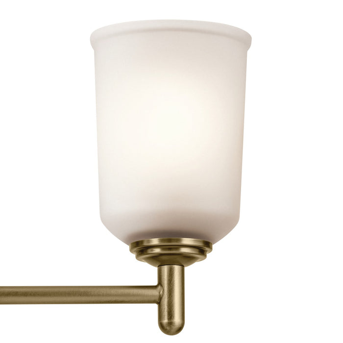Kichler 43670NBR Three Light Mini Chandelier, Natural Brass